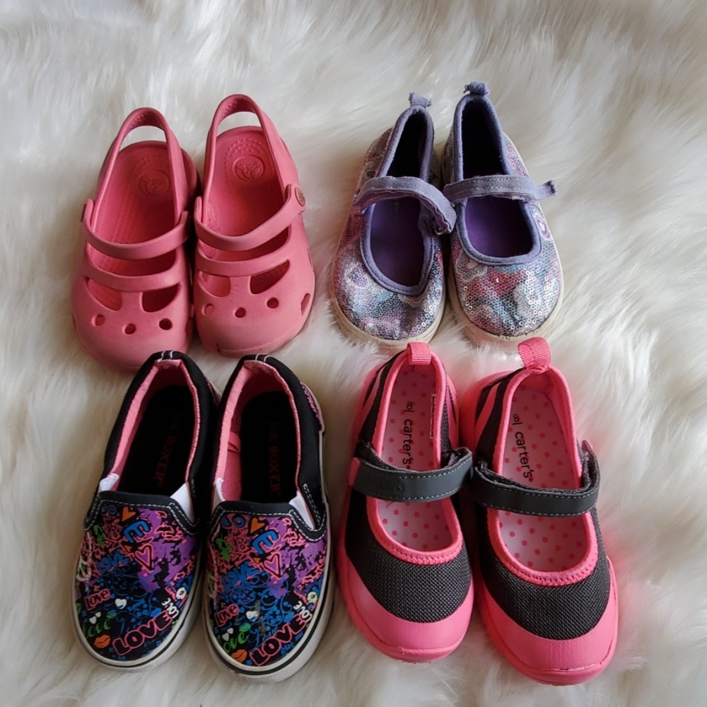 4 pair lot of cute slip on shoes
